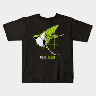 Bird in Glitch Kids T-Shirt